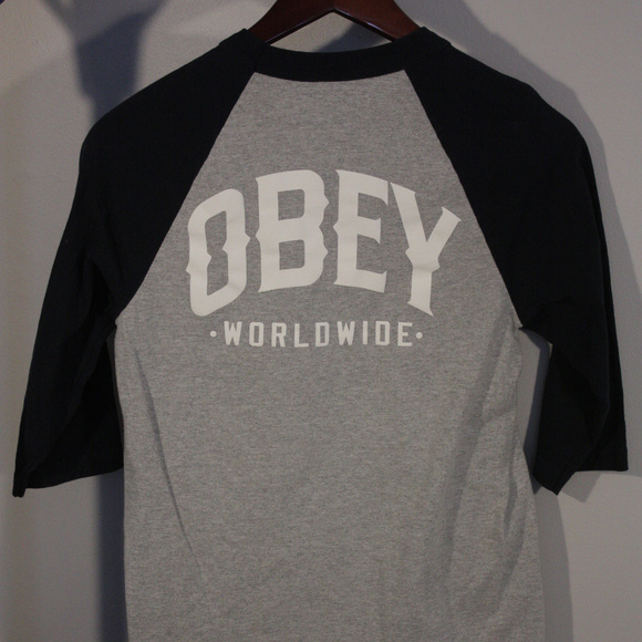 obey baseball tee